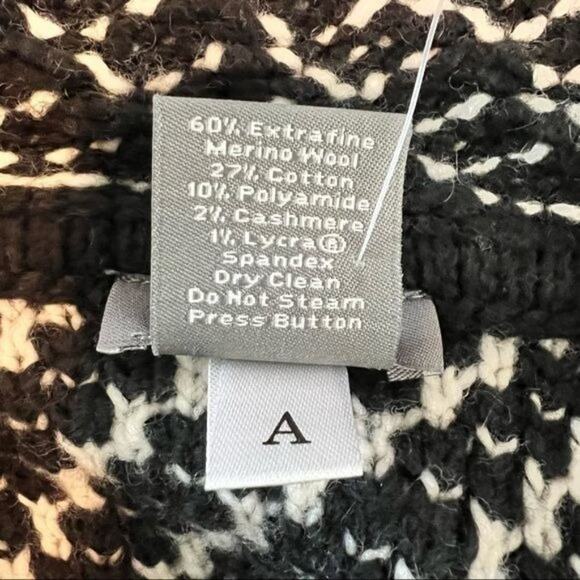 Ann Taylor NWT Black Ivory Wool Blend Tweed Blazer with Belt Tie Size‎ X Small - Picture 7 of 7